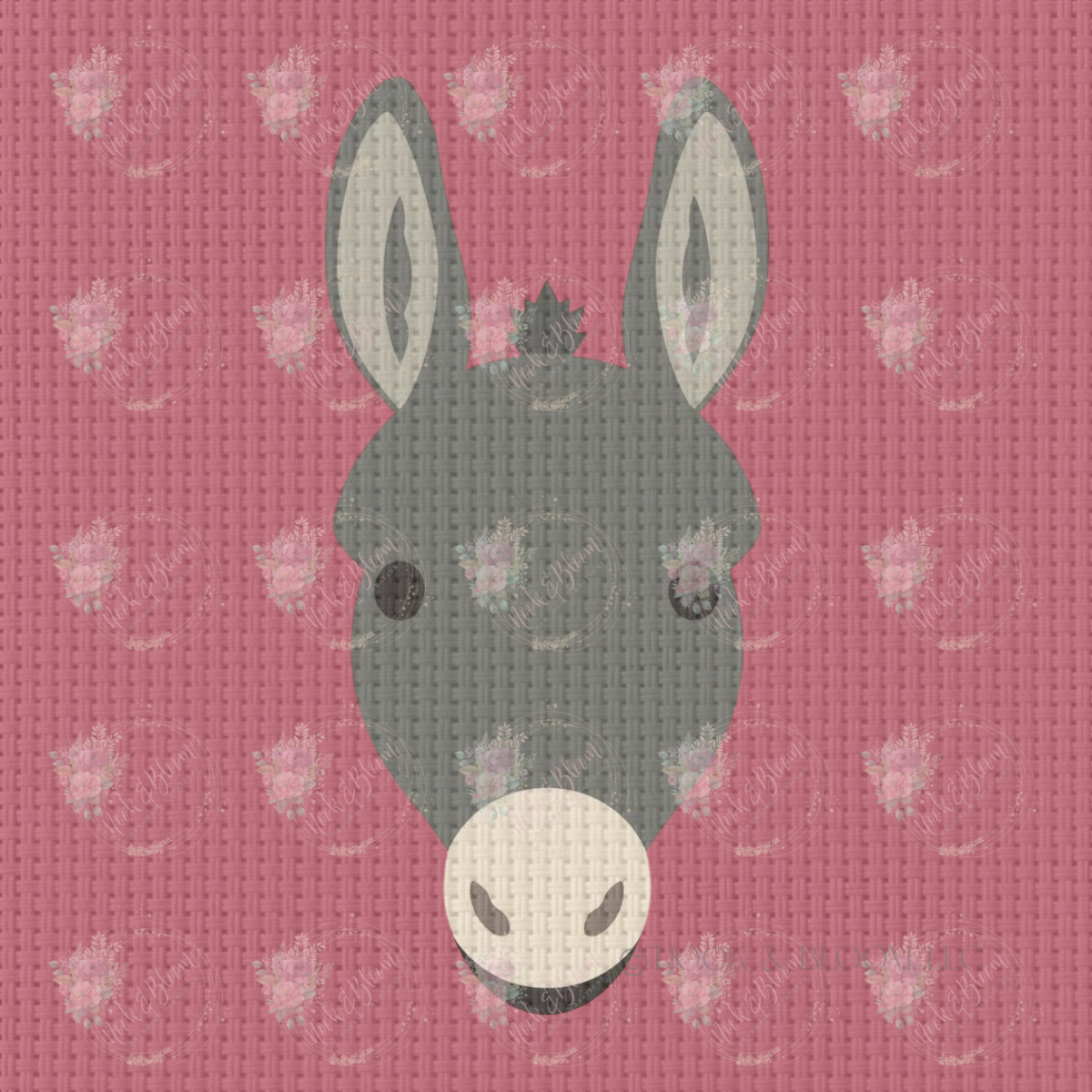 Oliver the Donkey 4x4 square
