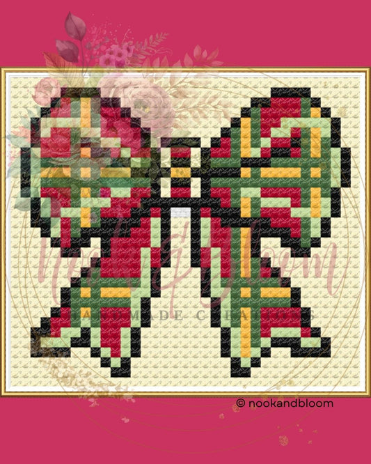 Tartan Bow | Christmas Mini | 18-Mesh Needlepoint PDF Chart