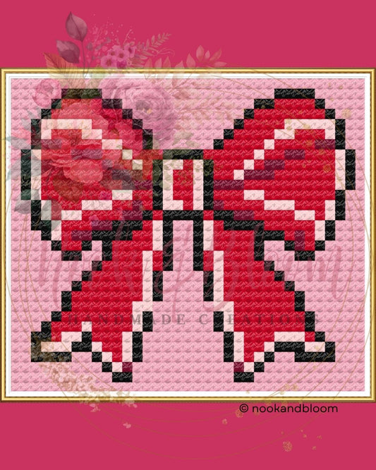 Christmas Bow | Christmas Mini | 18-Mesh Needlepoint PDF Chart