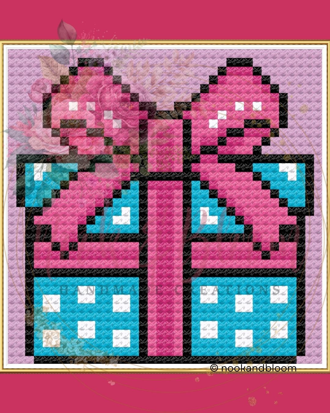 Christmas Present | Christmas Mini | 18-Mesh Needlepoint PDF Chart