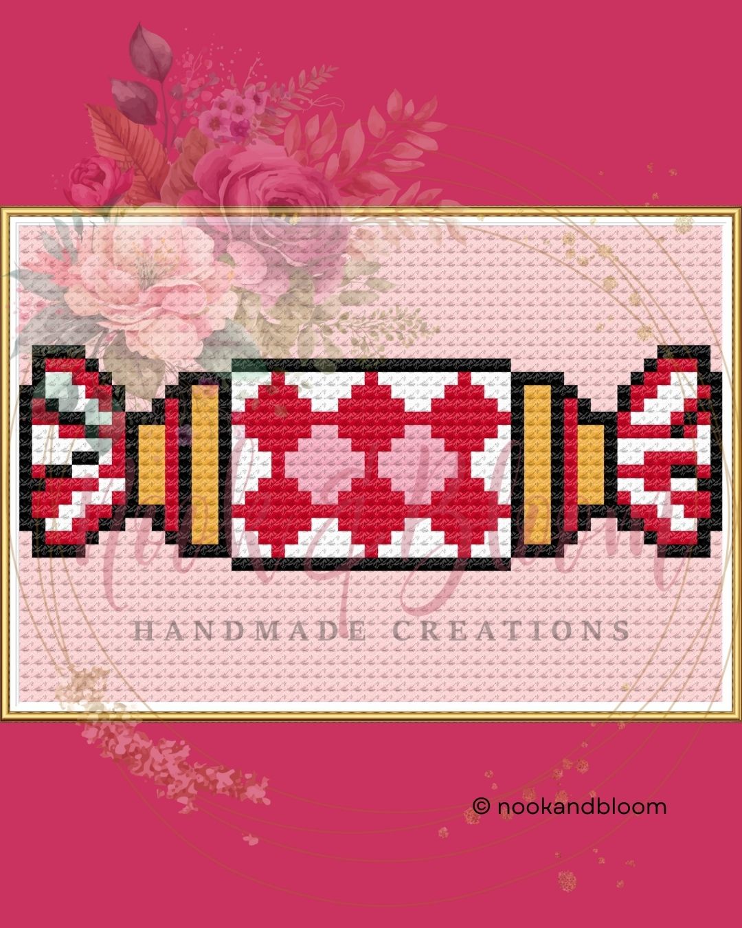 Christmas Crackers | Christmas Mini | 18-Mesh Needlepoint PDF Chart
