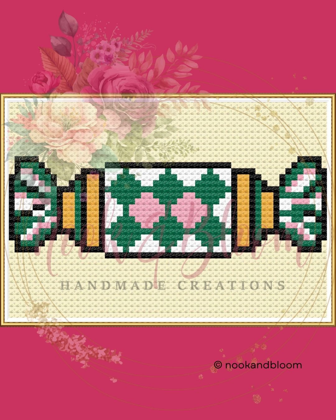 Christmas Crackers | Christmas Mini | 18-Mesh Needlepoint PDF Chart