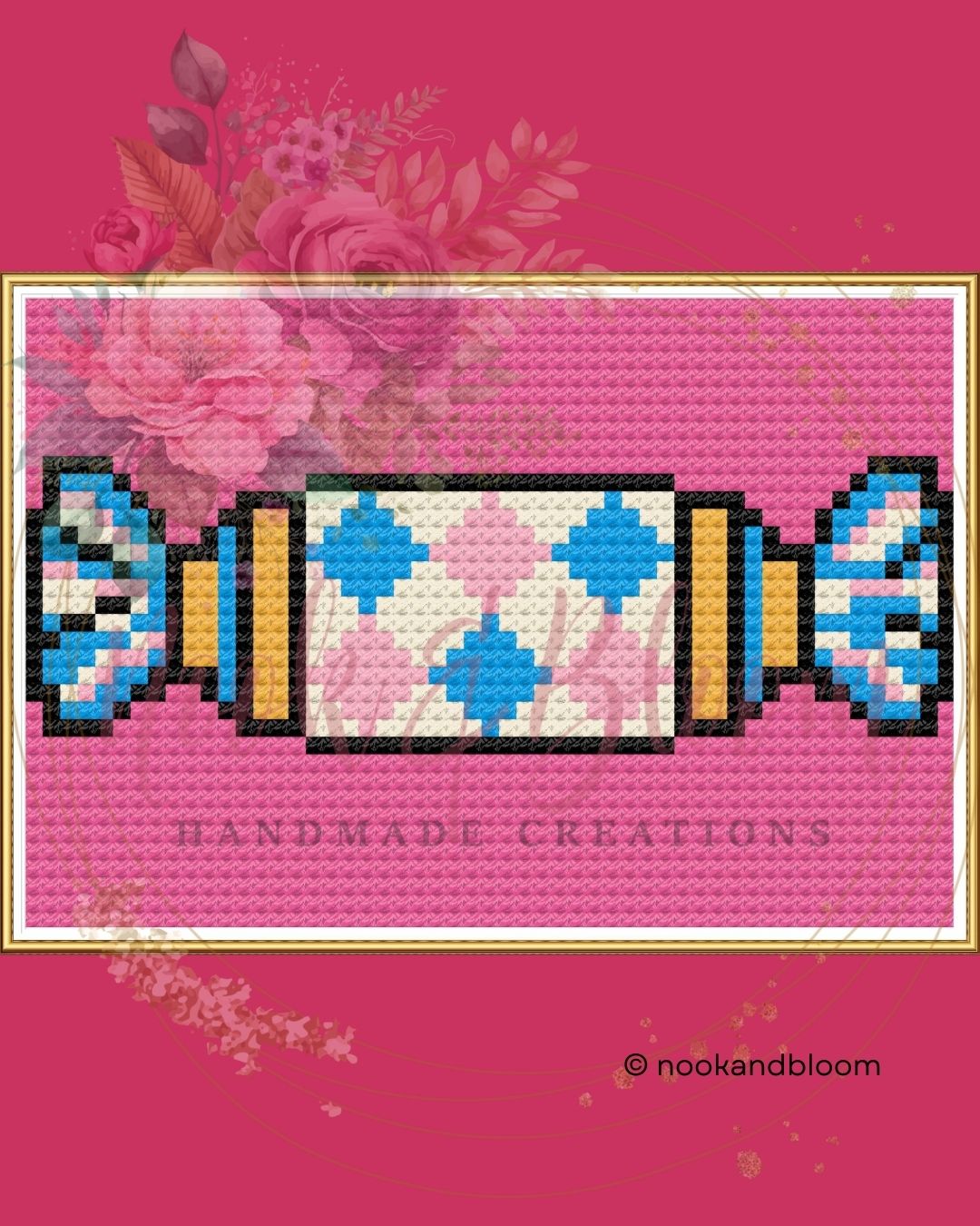 Christmas Crackers | Christmas Mini | 18-Mesh Needlepoint PDF Chart