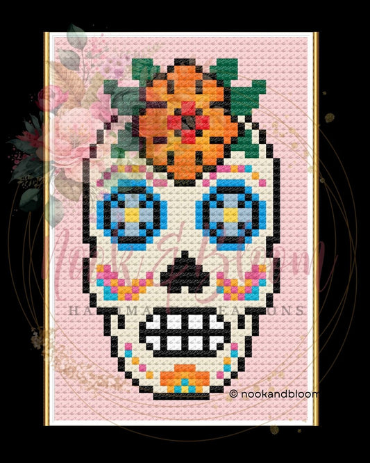 Marigold Muse | Sugar Skull Collection | 18-Mesh Needlepoint PDF Chart