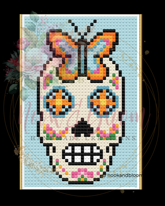 Mariposa | Sugar Skull Collection | 18-Mesh Needlepoint PDF Chart
