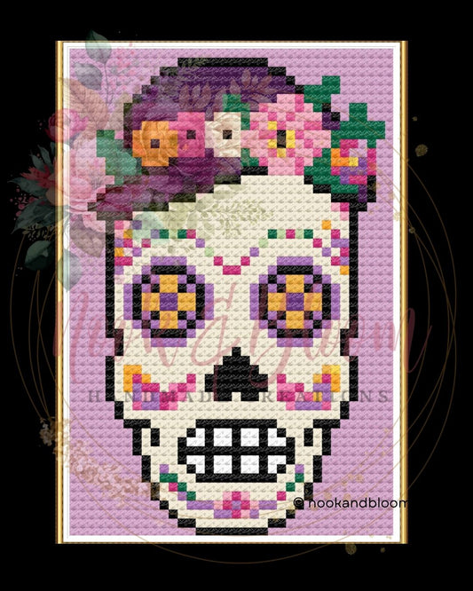 La Catrinita | Sugar Skull Collection | 18-Mesh Needlepoint PDF Chart