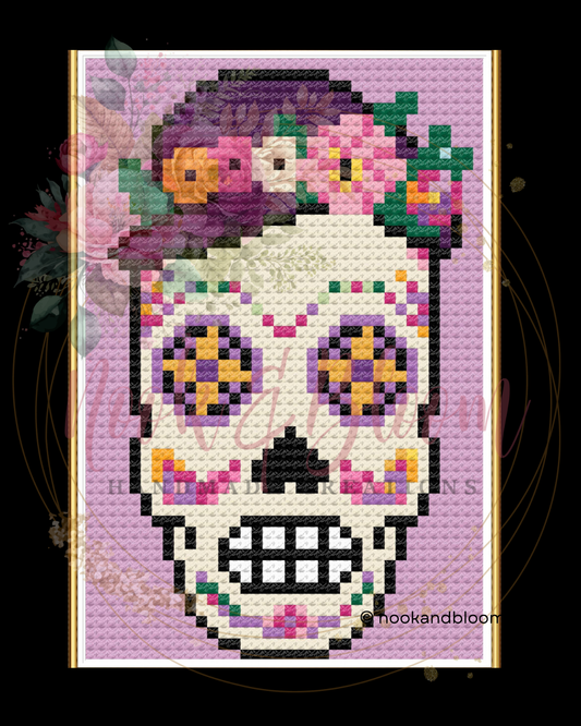 La Catrinita | Sugar Skull Collection | 18-Mesh Needlepoint PDF Chart