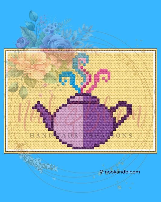 Tea Pot | Alice in Wonderland Collection | 18-Mesh Needlepoint PDF Chart
