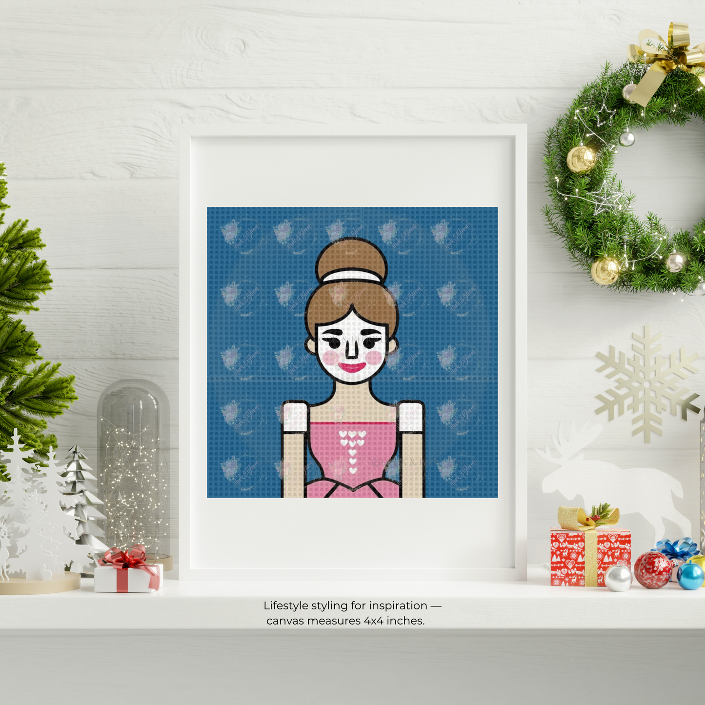 Nutcracker Ballerina 4x4 square