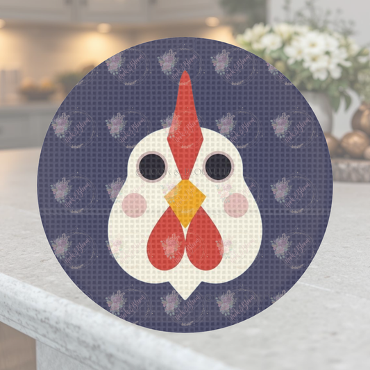 Penny the Chicken 4x4 round