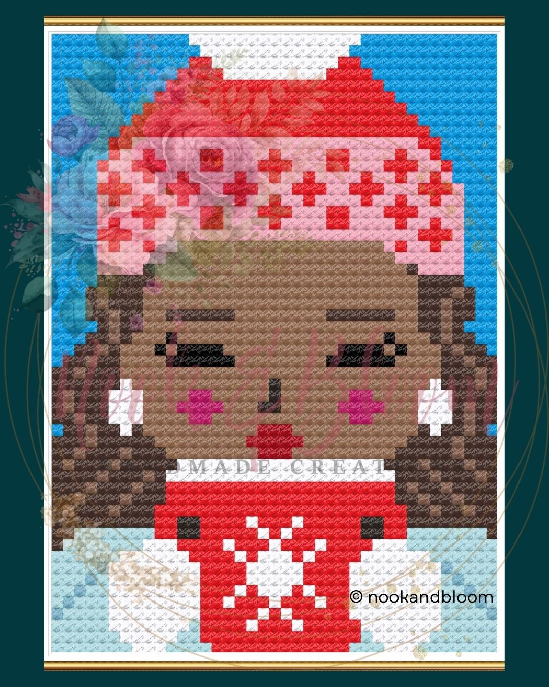 Clementine | The December Club | 18-Mesh Needlepoint PDF Chart
