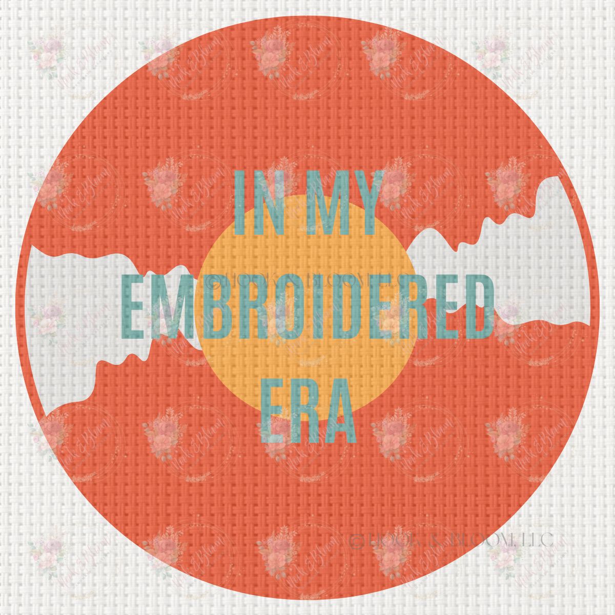 Taylor Swift Embroidered Era 4x4 round