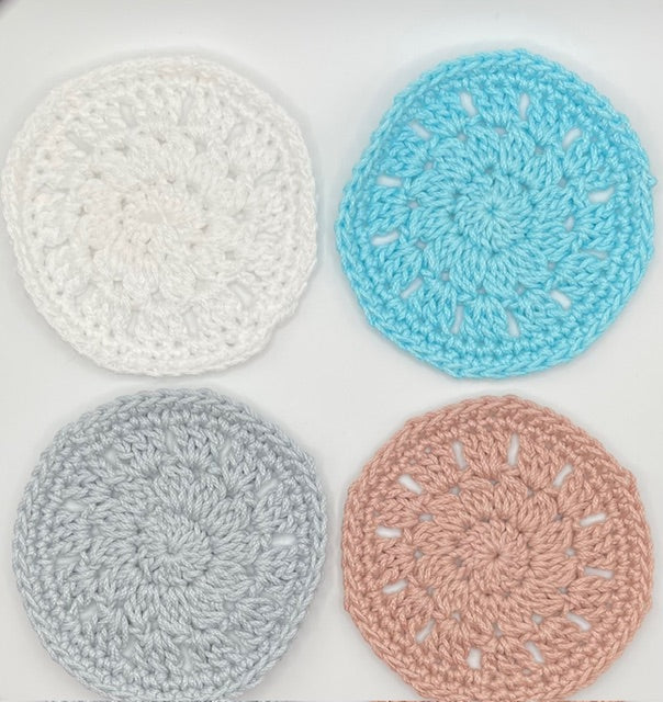 Spring Blooms Crochet Coasters - set of 4