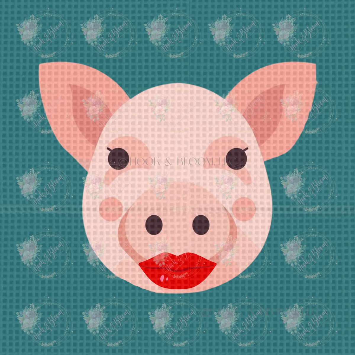 Maggie the Pig 4x4 square