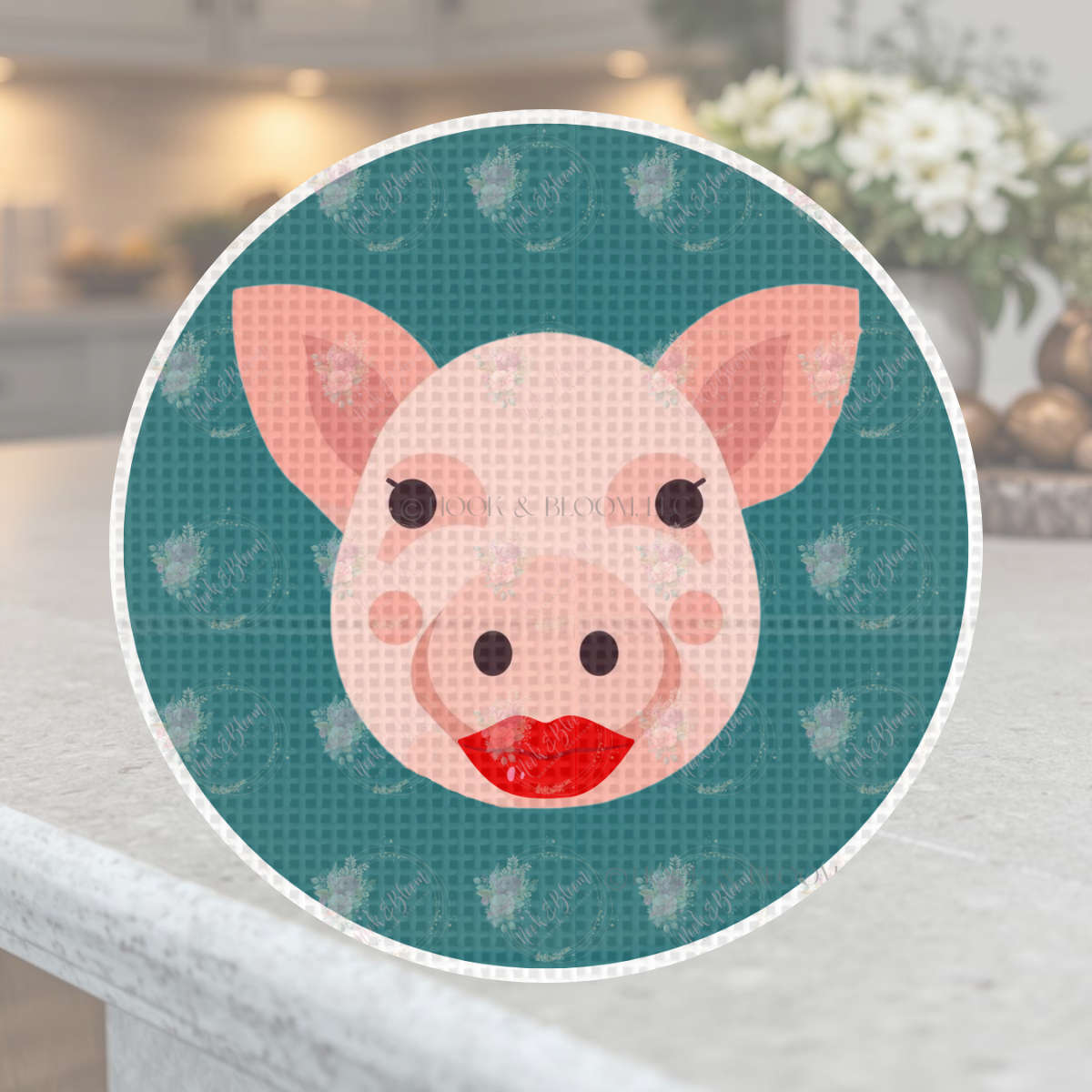 Maggie the Pig 4x4 round