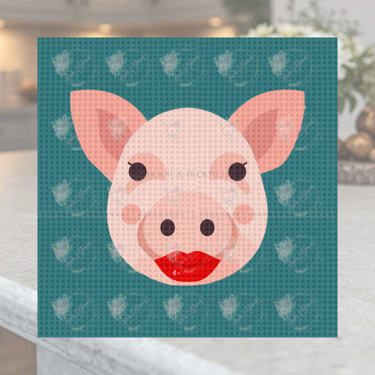 Maggie the Pig 4x4 square