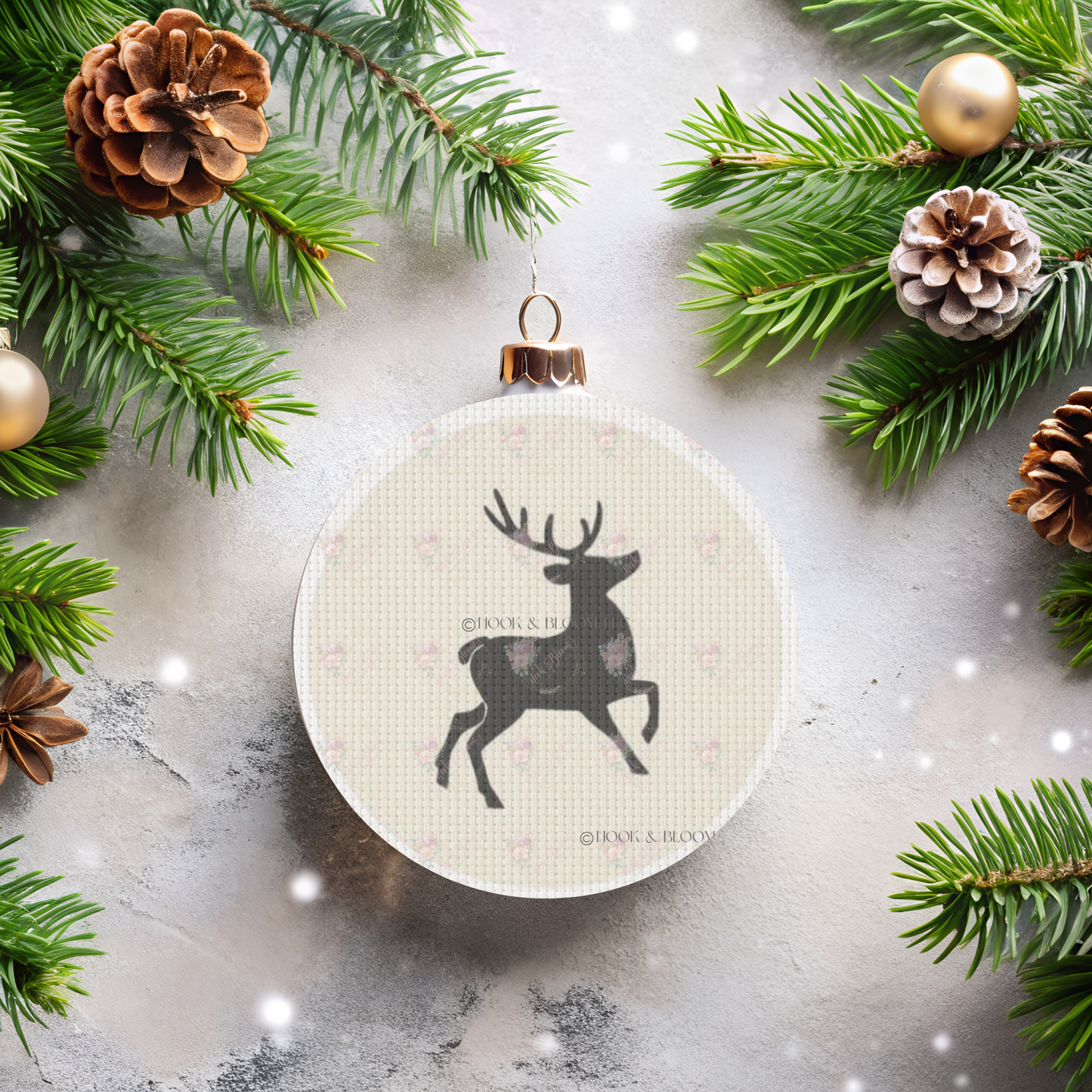 Reindeer 4x4 round