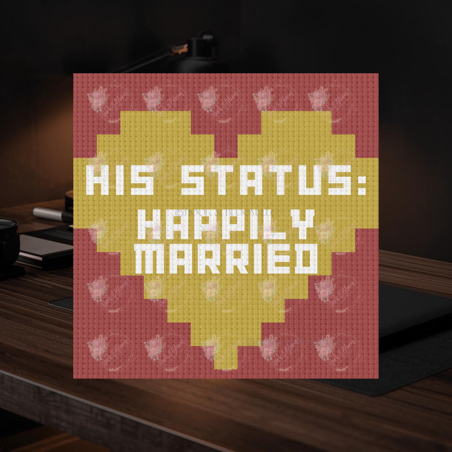 His Status: happily married 4x4 square