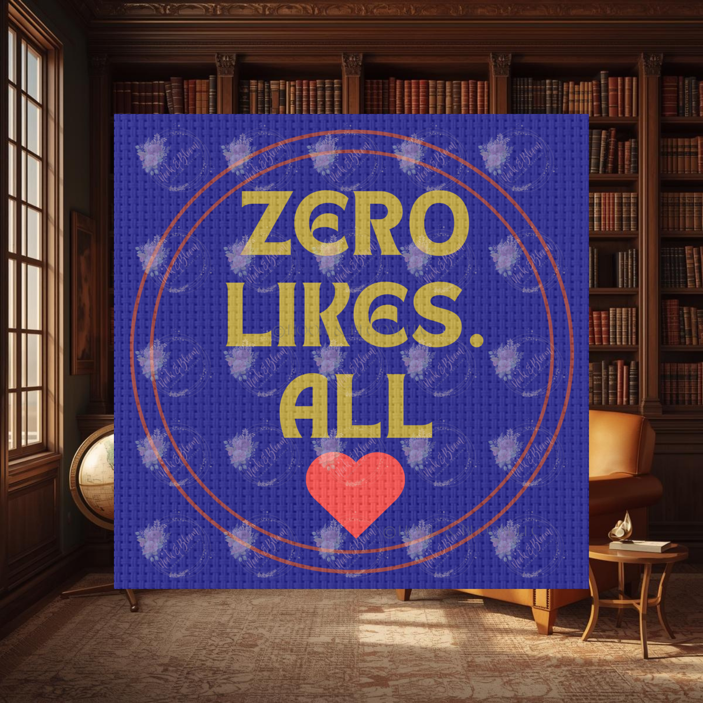 Zero Likes All Love 4x4 square