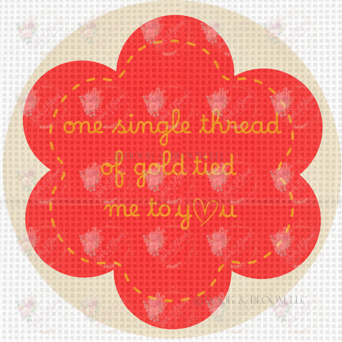 Taylor Swift Thread of Gold 4x4 round