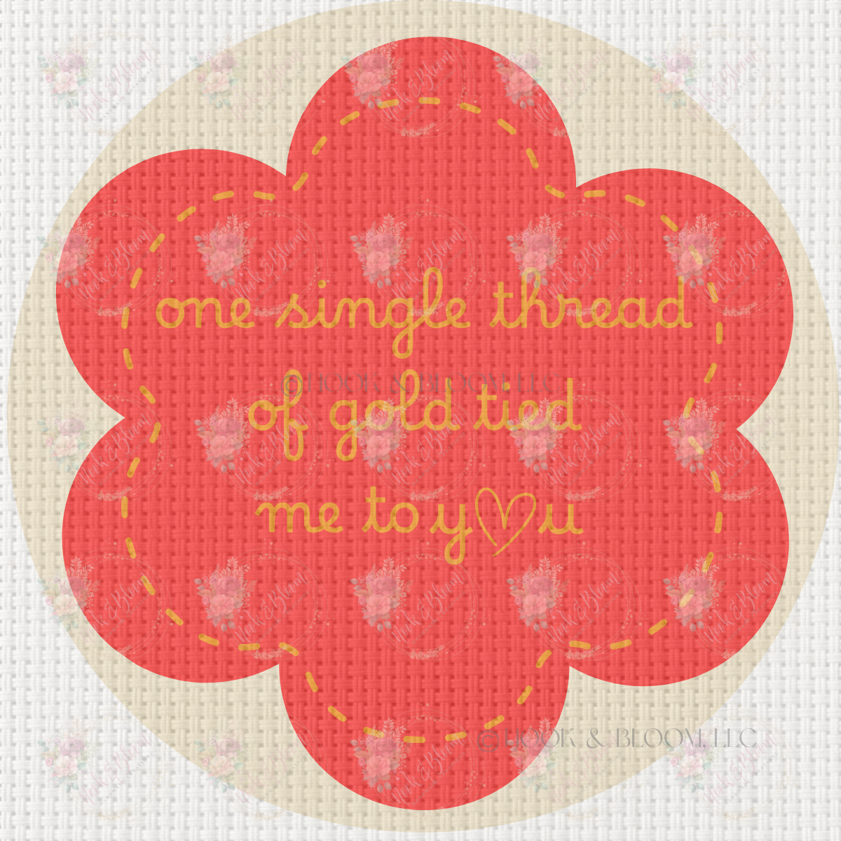 Taylor Swift Thread of Gold 4x4 round