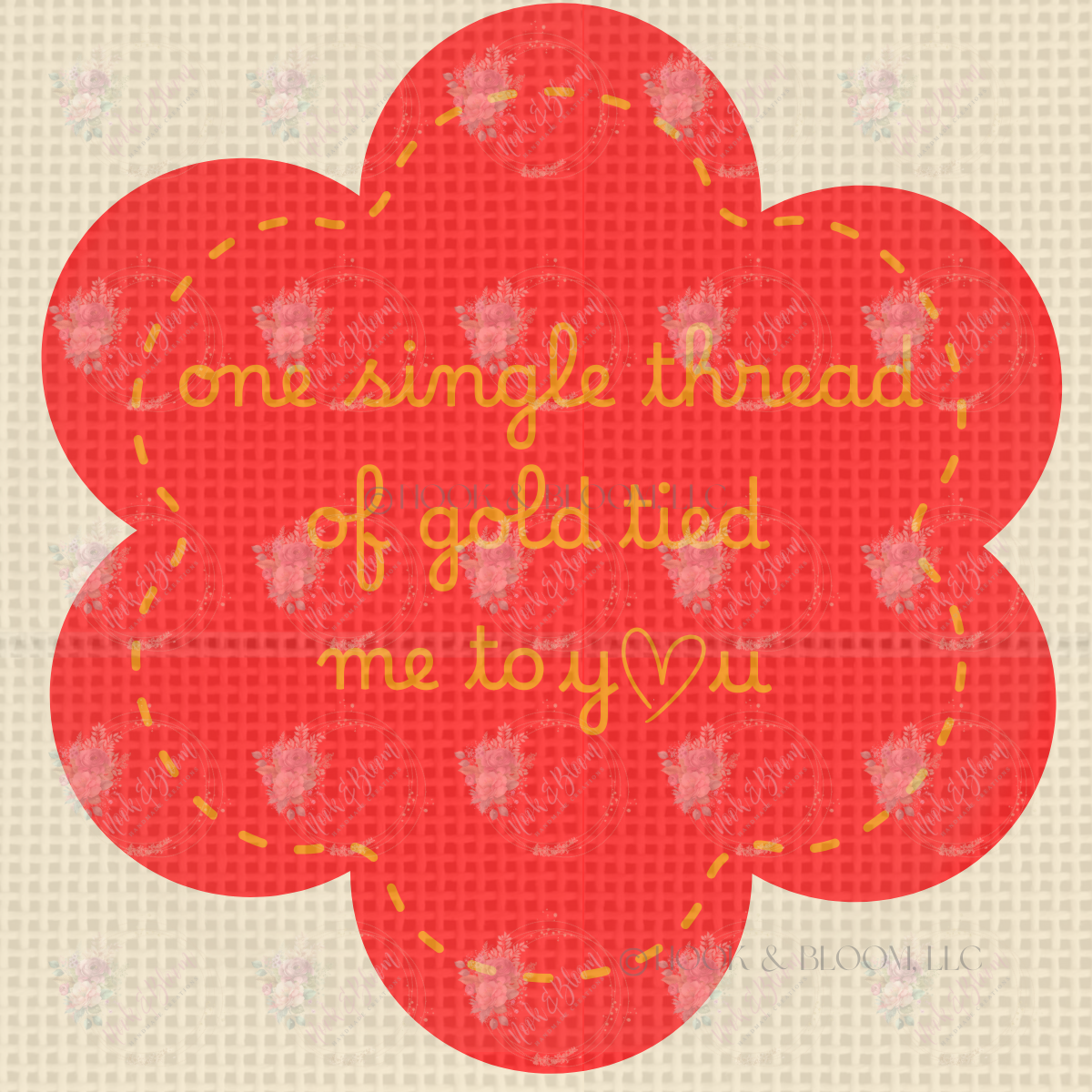 Taylor Swift Thread of Gold 4x4 square