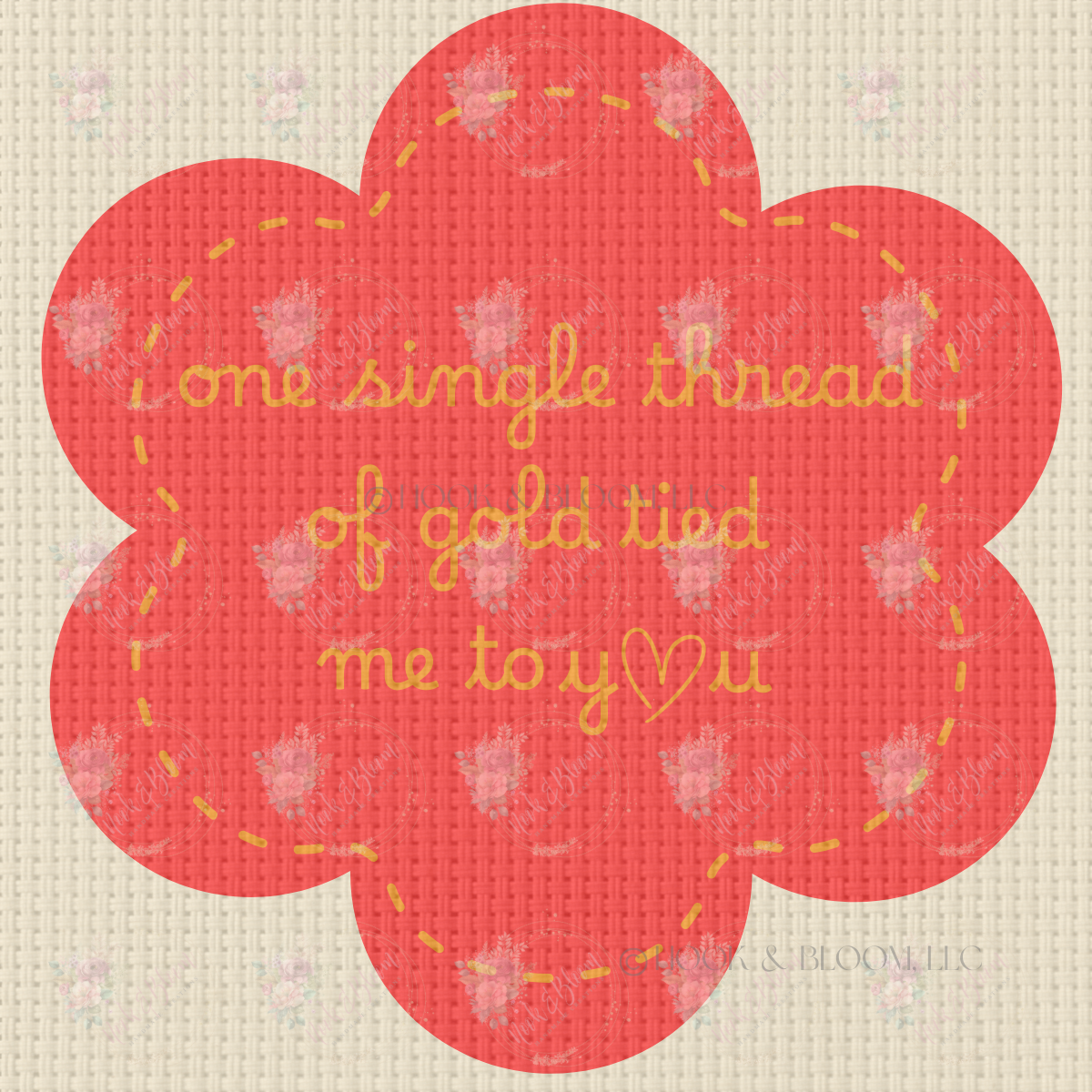 Taylor Swift Thread of Gold 4x4 square