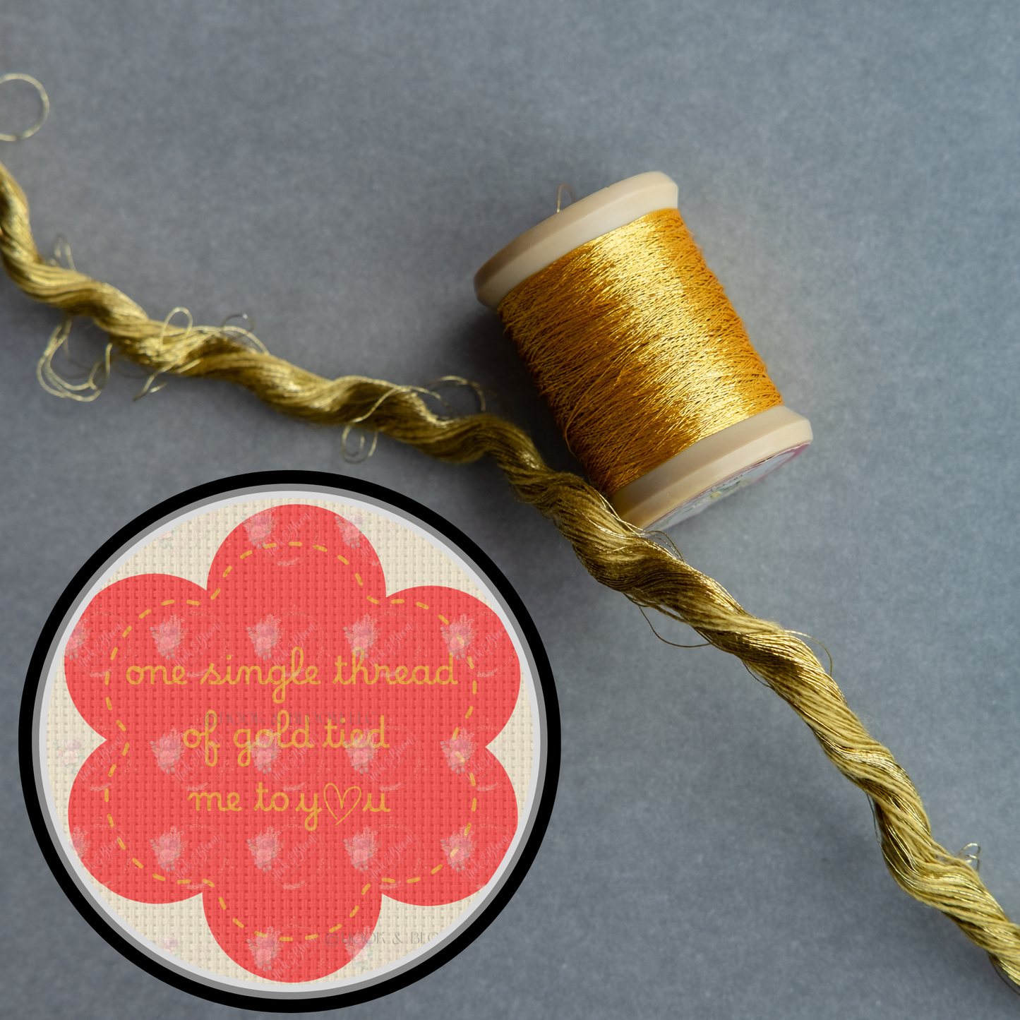 Taylor Swift Thread of Gold 4x4 round